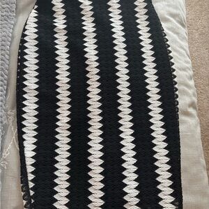 Bar III Black and White Chevron Pencil Skirt
